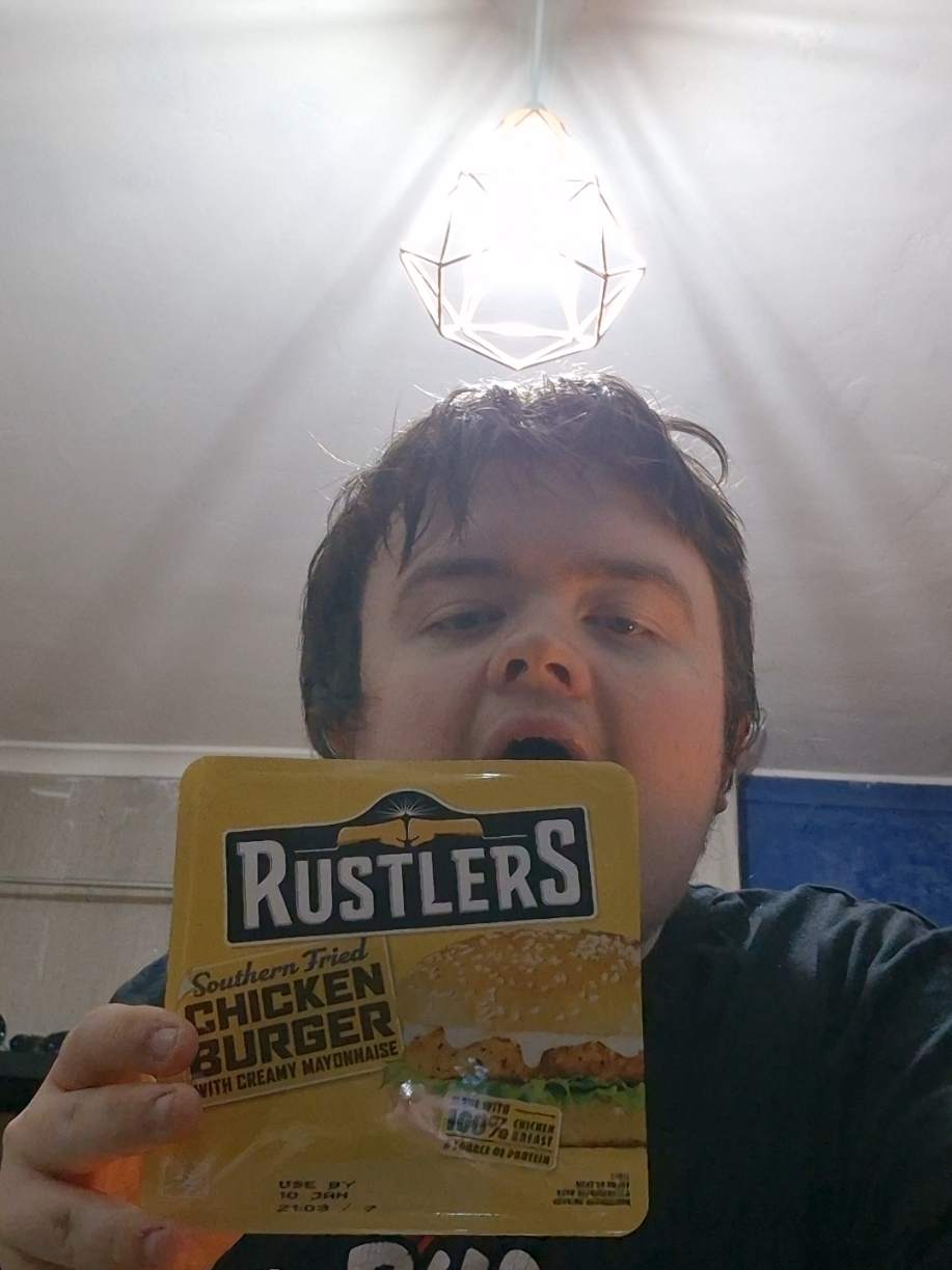 Trying Rustlers burger #rustlers #burger #fyp #pageforyou 