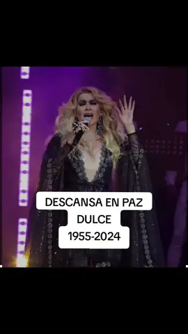 Descansa en Paz la cantante DULCE, mexicana que falleció la noche entre el 24 y el 25 de diciembre del 2024. Siempre será recordada por su música y su carácter fuerte y alegre. 