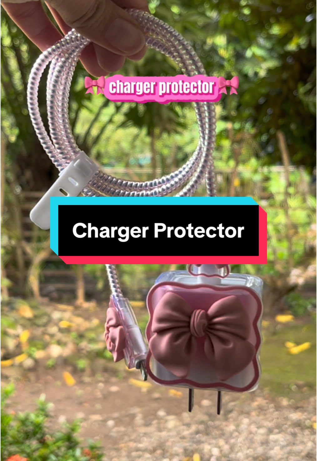 bilhin niyo na to bago pa masira charger niyooo! 🎀 #chargerprotector #cordprotector #coquette #pink 