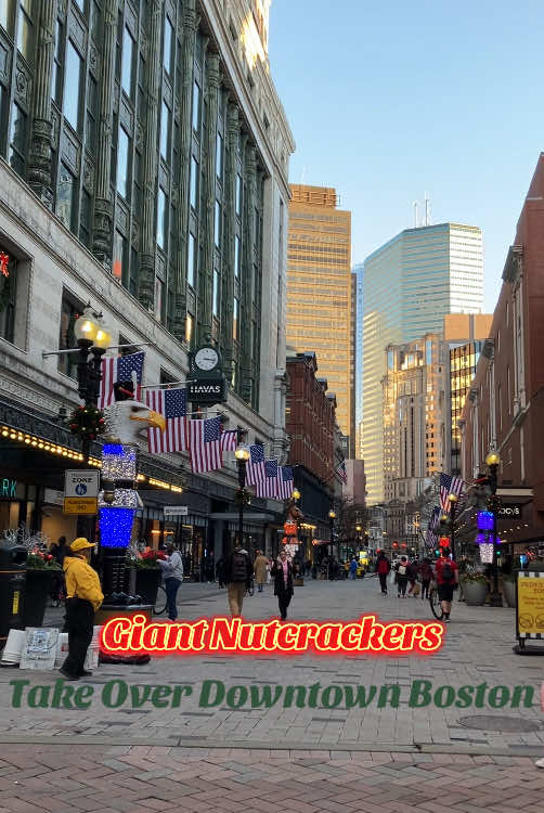 Nutcrackers take over Downtown Boston! Catch these 16-ft tall cuties lighting up the streets through Jan 2! #BostonHoliday #NutcrackerMagic #DowntownBoston #HolidayLights #WinterWonderland #BostonEvents #HolidayFun Source: (https://www.downtownboston.org/holidaykingdom/) This response was generated with the assistance of Meta AI. I'm not affiliated with Downtown Boston or any related organizations, just sharing the holiday cheer! Happy holidays, everyone! #HappyHolidays #merrychristmas #BostonLove #TikTokHoliday #ChristmasVibes #HolidayDecorInspo #BostonTourism #ChristmasShoppingTips #HolidayFun #WinterWonderland #TikTokChristmas #HolidayCheer #BostonHolidayMarket #inbostonia 