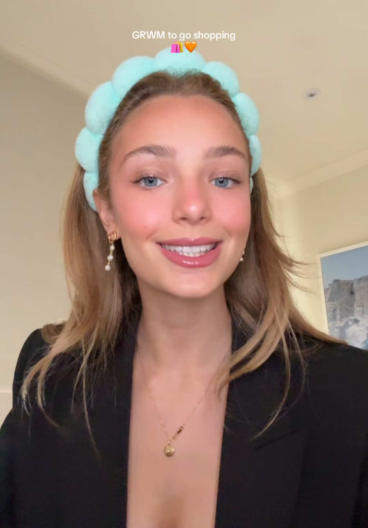 GRWM to go shopping 🛍️🧡 #grwm #makeup #shopping #comeshopwithme 