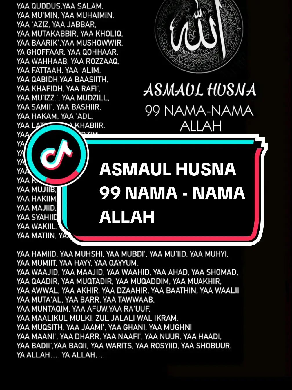 ASMAUL HUSNA 99 NAMA - NAMA ALLAH