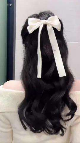 Kiểu tóc công chúa kết hợp với nơ #quynhdao1103 #cutehairstyle #Hairtutorial #kieutocxinh 