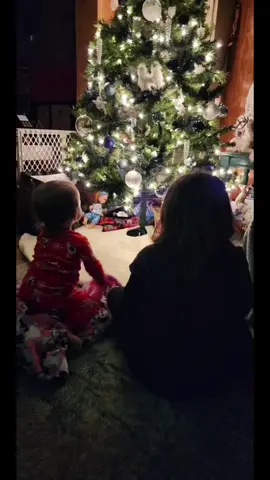 and just like that we've done this 3 years in a row.. and yes I do need a hug!! #Love #morning #gifts #kiddo #christmastree #christmas #santa #growingup #growing #threeyears #3years 