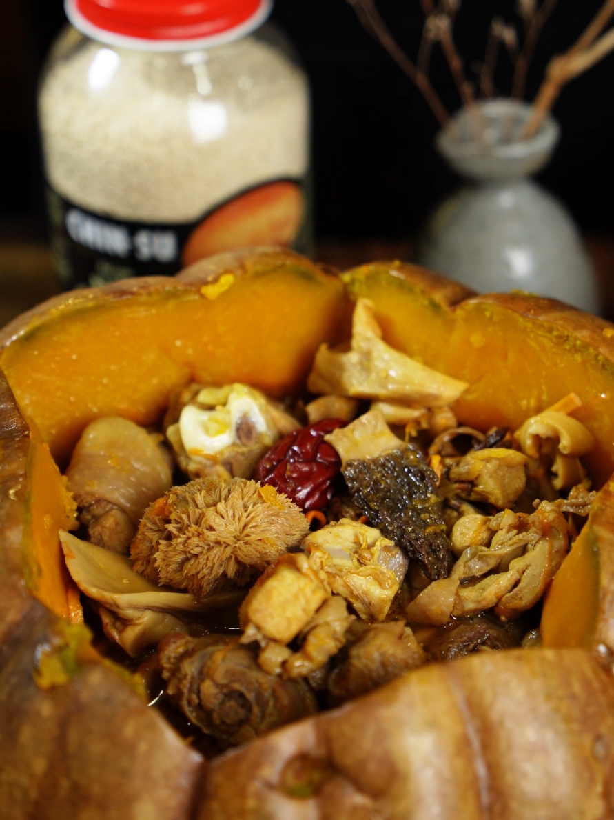 Gà Hầm Nấm Bí Đỏ - Thanh Đạm Bổ Dưỡng Cực Phù Hợp Cho Dịp Lễ Tết #namhamcanh #setnamhamcanh #namham #gahambido 