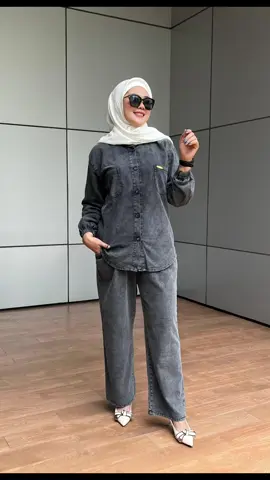 Aldira Setelan Wanita Full Jeans Blackwash Saku 2 Terbaru2024 Jumbo Atasan dan Celana / Oneset Wanita Formal Nyaman Casual baru #setelanwanita #baju #kemeja #bajuset #jeans #atasanwanita #promo 