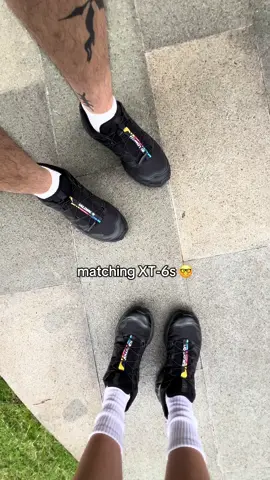 Wearing our Salomon XT-6 Triple Black for today  @Jason 🤓👟 #salomonxt6 #fitcheck #sneakers #sneakershopping #OOTD #matchingsneakers 