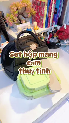 Ghép set hộp mang cơm thuỷ tinh. #hopdungcom #hopmmangcom #hopthuytinh 