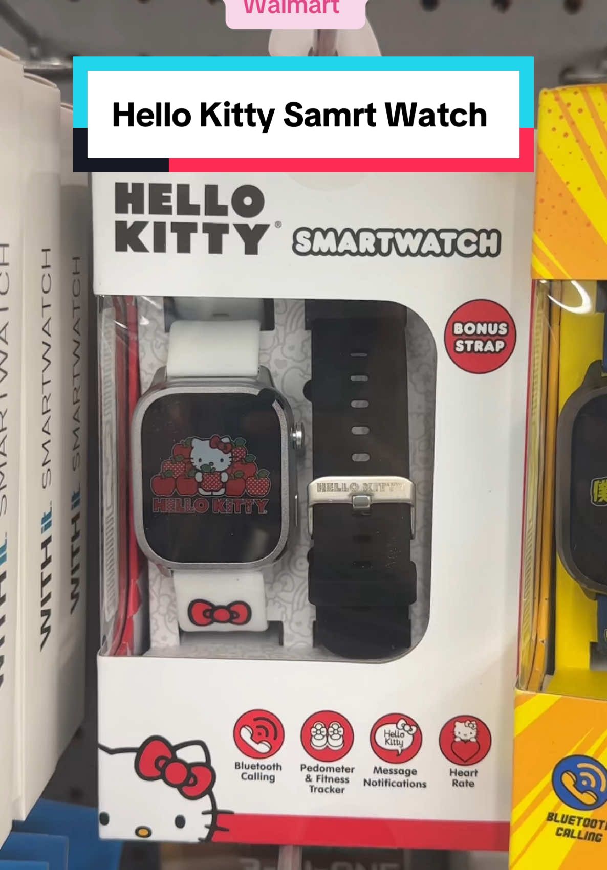 Hello Kitty Smart Watch at Walmart 🩷 #walmart #walmarttech #walmartfinds #walmartshopping #walmarthaul #walmartmusthaves #walmartelectronics #hellokittylover #hellokittygirl #hellokittyfinds #hellokittycheck #hellokittygirl #smartwatch #cutefinds #fyp #viral #tiktokviral #shopping #haul 