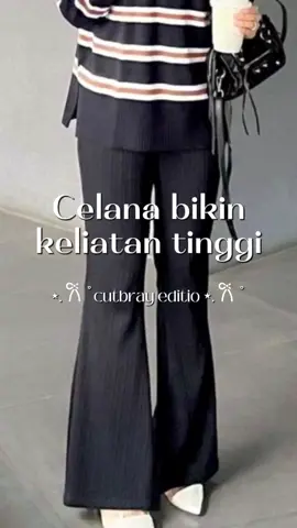 celana recomendasi untuk kelihatan tinggi 😉 #cutbray #cutbraywanita #knitcutbray #kenit 