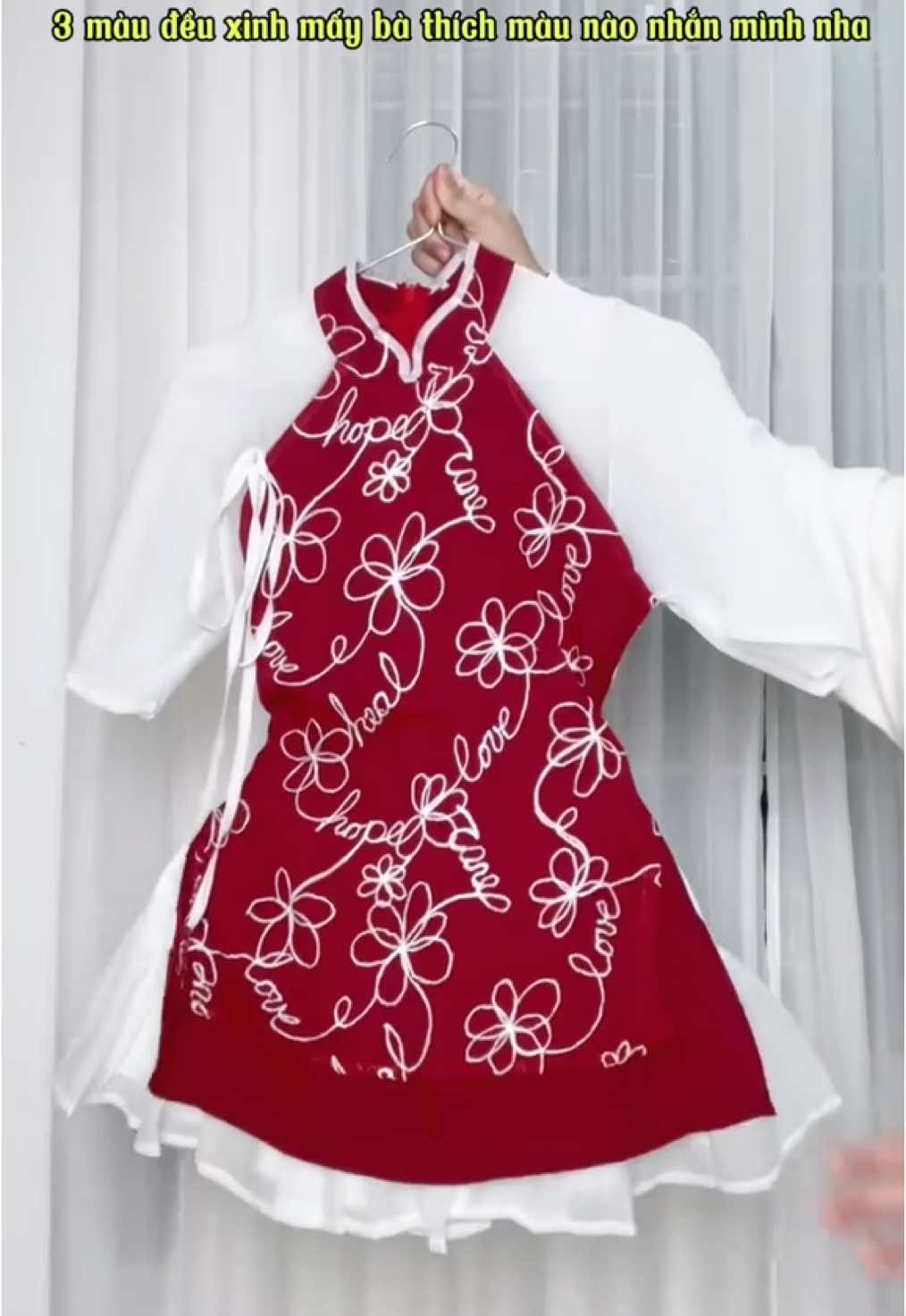 Áo dài cách tân kèm chân váy#vayxinh #xuhuong #duin303 #phoidoxinh 