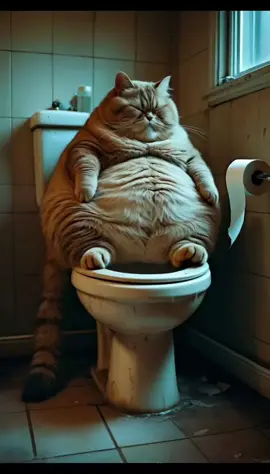 What next? follow for more#cat #animalsoftiktok #toilet #poop #fart #drole 