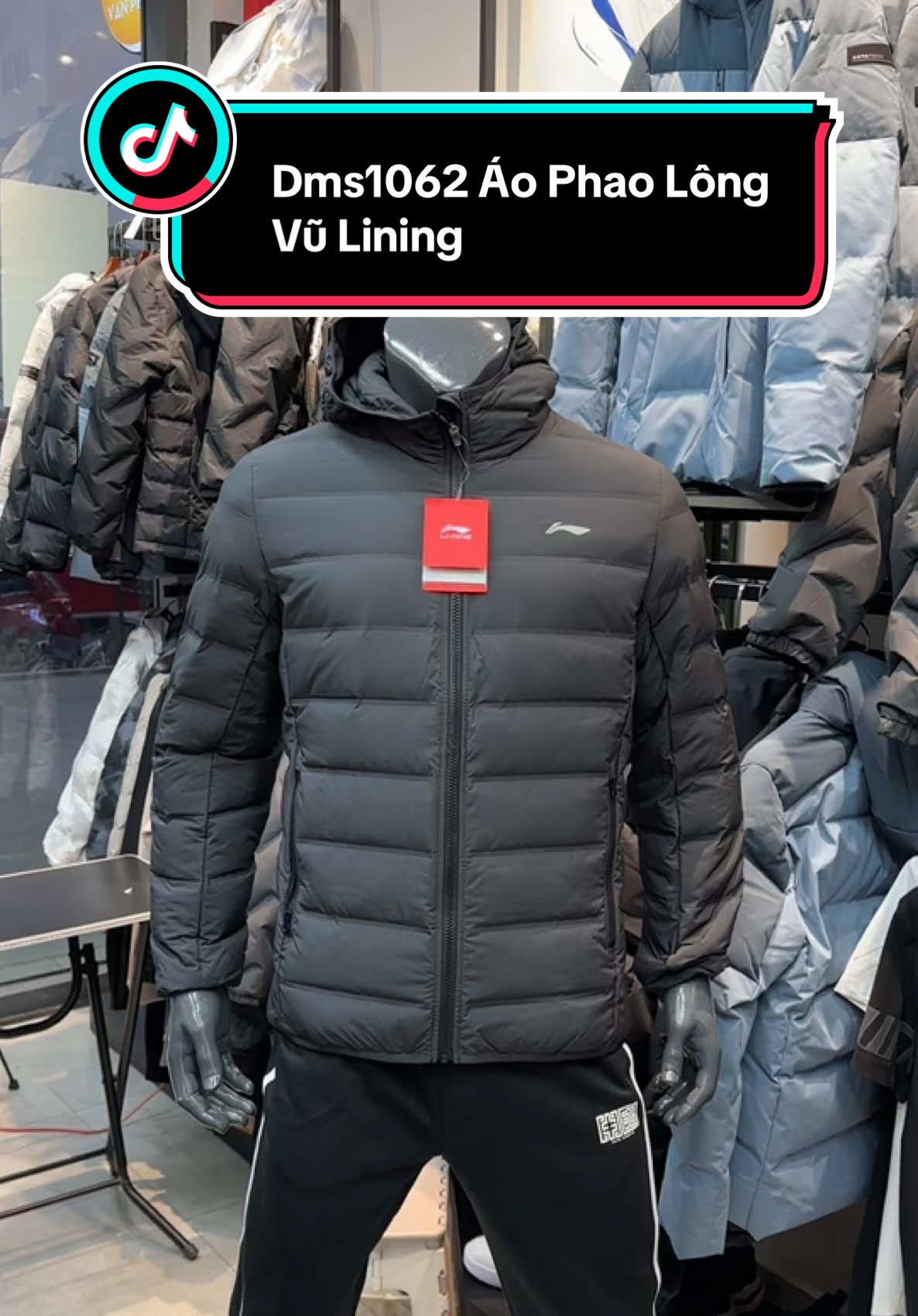 Dms1062 Áo Phao Lông Vũ Lining Dáng Có Mũ Mới Về😍 #quanghuysansale #lining #sportwear