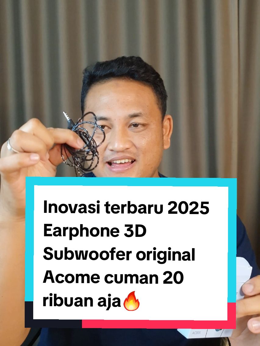 Inovasi terbaru di tahun 2025 aku rekomendasiin buat kalian yg lagi nyari earphone bagus dan mantap ya ini Earphone 3D Subwoofer original Acome. Gimana engga mantap suaranya sudah ada fitur 3D Subwoofer suaranya jadi lebih mantep, berbahan plastik tebal, suara bass nya keren, earbudnya pas banget di kuping jadi makin kedap, dan yg paling keren talinya udah anti kusut. Yuk check di keranjang kuning aku lagi banyak promo 1.1 dari harga normal 100 ribuan cuman 20 ribuan aja. Gas sekarang juga keburu stoknya kehabisan dan promonya terbatas. #earphone #earphonebass #earphonemurah #earphonemurahberkualitas #acomeindonesia #acome #wibgajian #promoguncang11 