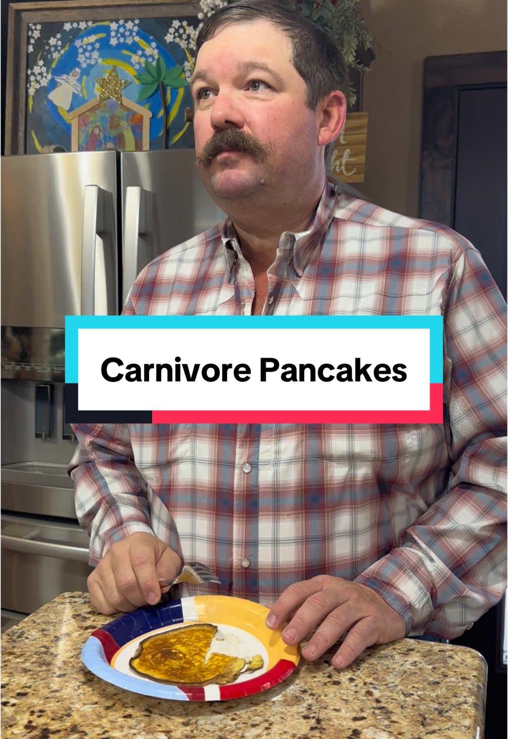 Trying a carnivore pancake recipe for the first time #carnivore #pancakes #breakfast #keepranchin 