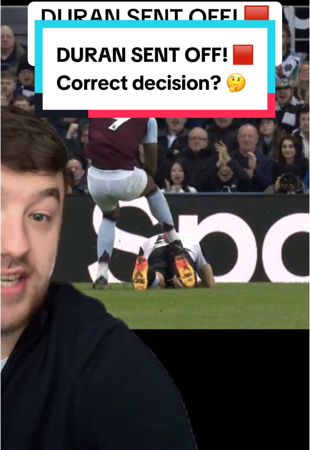 DURAN SENT OFF! 🟥 Correct decision? 🤔 Jhon Duran red card for Aston Villa vs Newcastle United #astonvilla #avfc #utv #newcastleunited #nufc #var #referee #redcard #rorytalksfootball 