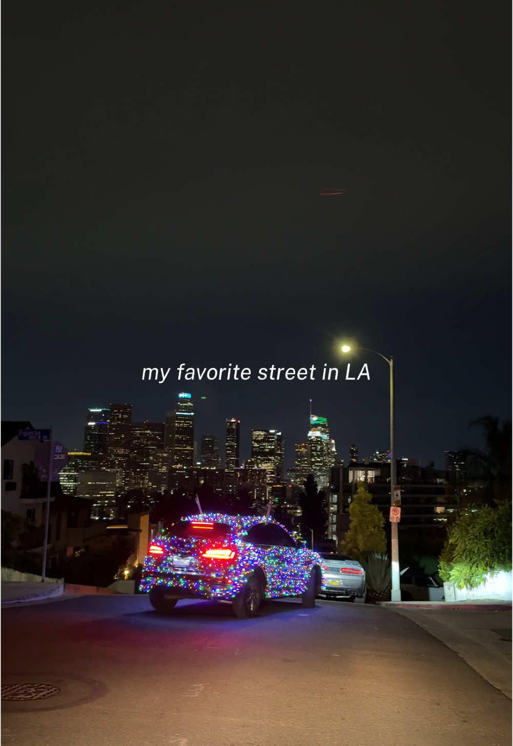 the street that views the LA city skyline  #losangeles #la #views 