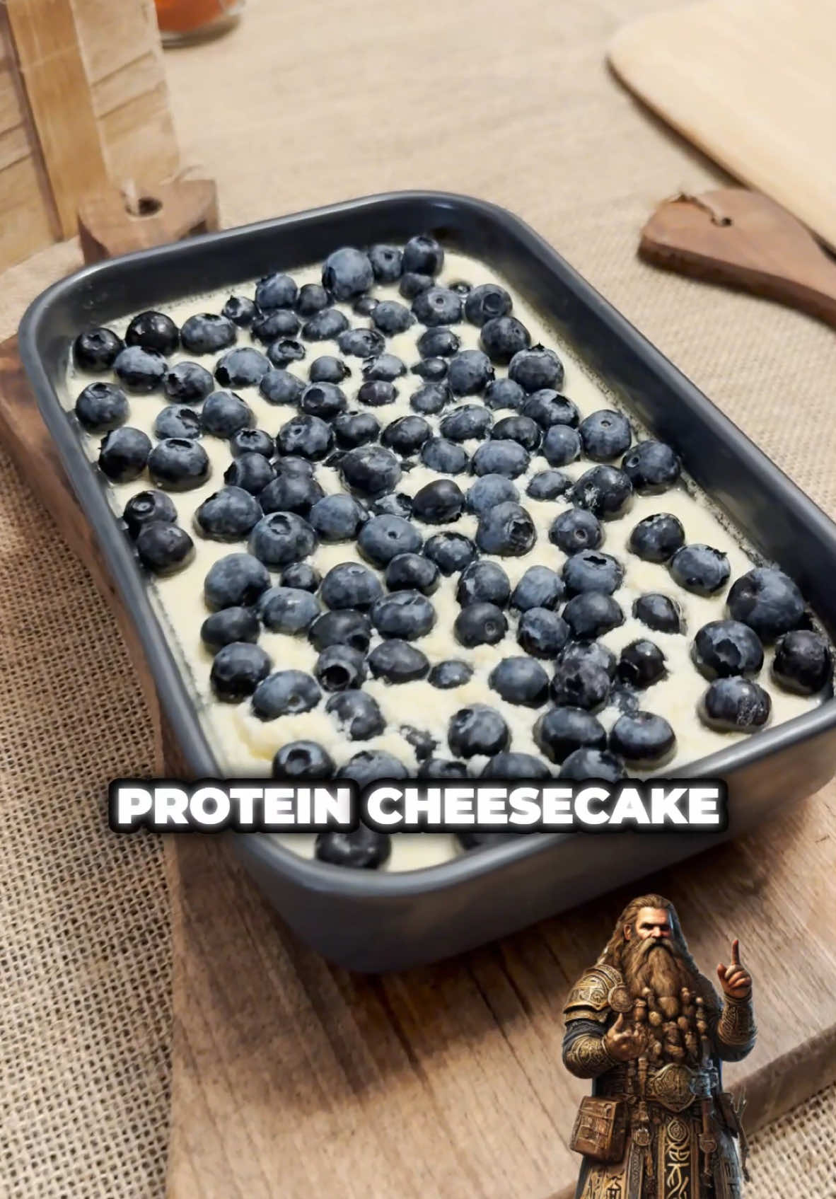 A delicious high-protein cheesecake 🧀🧁#EasyRecipe #cook #proteindessert #cheesecake #warfeast 