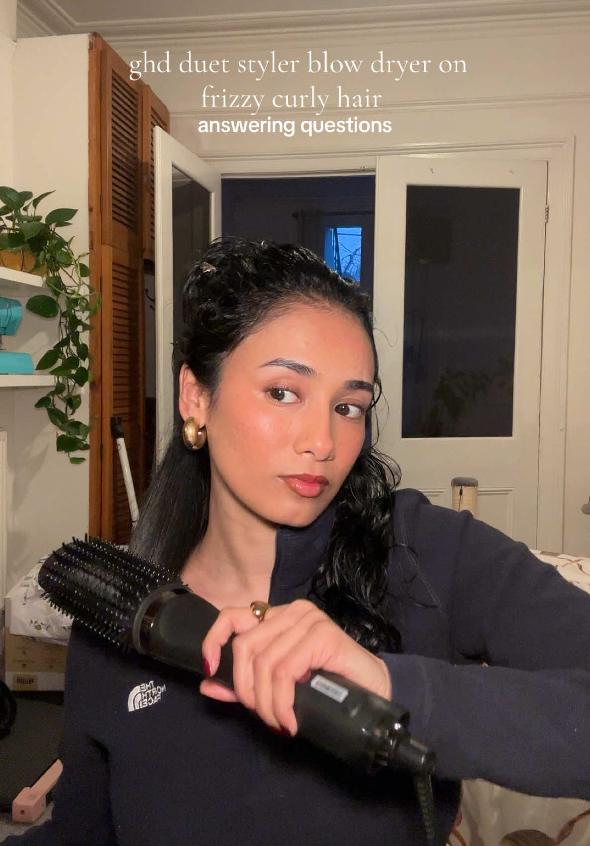 Answering questions on the ghd duet styler blow dryer on frizzy curly hair! #ghdduetstyler #ghdduetstyle2in1hotairstyler #ghdduetblowdryer  @Rasida 