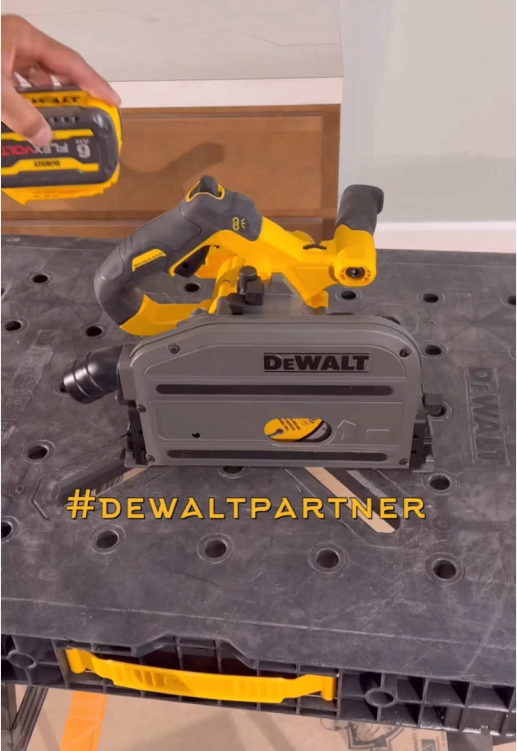 With the right tools, every job becomes an enjoyable experience and today, I got to test my new TrackSaw @DEWALT , and I’m absolutely in love with it!  #DEWALTTough #dewaltpartner Depicted use is for illustrative purposes only.  Always follow manufacturer’s operating instructions and warnings.