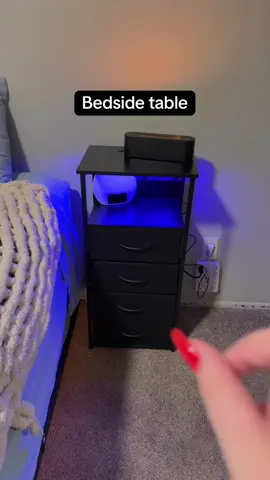 This bedside table has everything you need! Charging with USB and plugs, LED color changing lights, 4 drawers, sturdy and affordable. Win-win-win! #bedsidetable #furniture #nightstand #bedroommakeover #homeway #homeimprovement #tiktokshopholidayhaul #tiktokshopfinds 