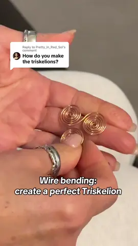 This is the ancient symbol that has transformed my life.  As a lifelong practicing witch, I have always known the triskelion form, however I wasn’t called to see it daily. About six months ago I started keeping the symbol around me at all times and one month ago, I started making these out of copper wire, daily. (I make them for orgonites that I sell on my Etsy shop.)  Now that I’m making so many so often, I’ve had a huge shift in my finances, way of life, and overall well-being. All for the best!  Here’s the instructions on how to make one out of copper wire.  Important things to note:  1. Your copper wire must be in a length that is divisible by 3+.3.   2. The wire gauge will have an effect on the length in this video. I am using 18 gauge copper wire.  3. Always rotate in a clockwise position.  And 4. never let the copper wires overlap each other, especially if you are using this in orgonite.  #wir#wireartt#witchtokt#witchyi#triskelioni#spiritualhealingc#sacredgeometryg#orgonite