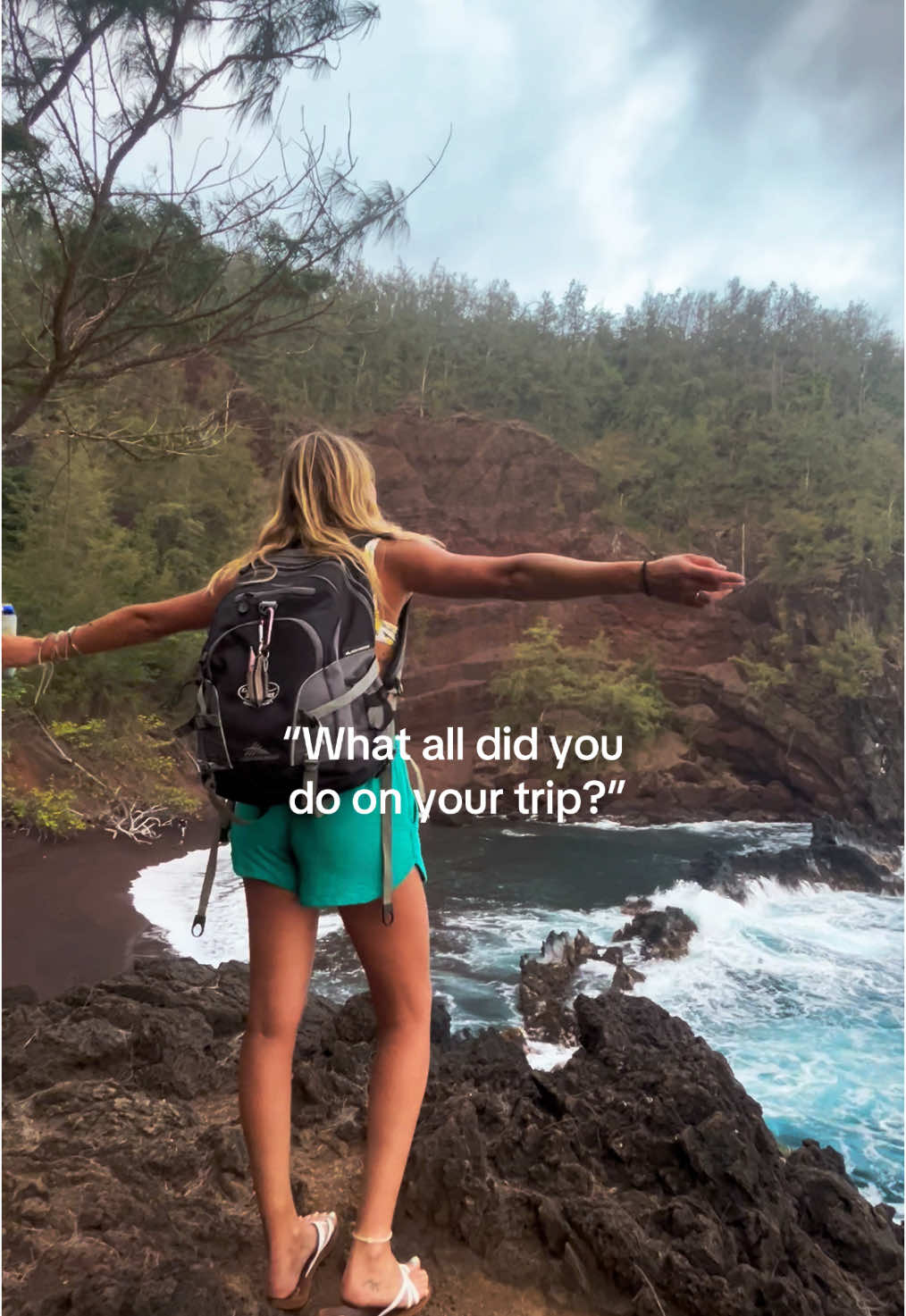 Basically #fyp #foryou #hawaii #maui #hanahighway #hike #Hiking #redsandbeach 