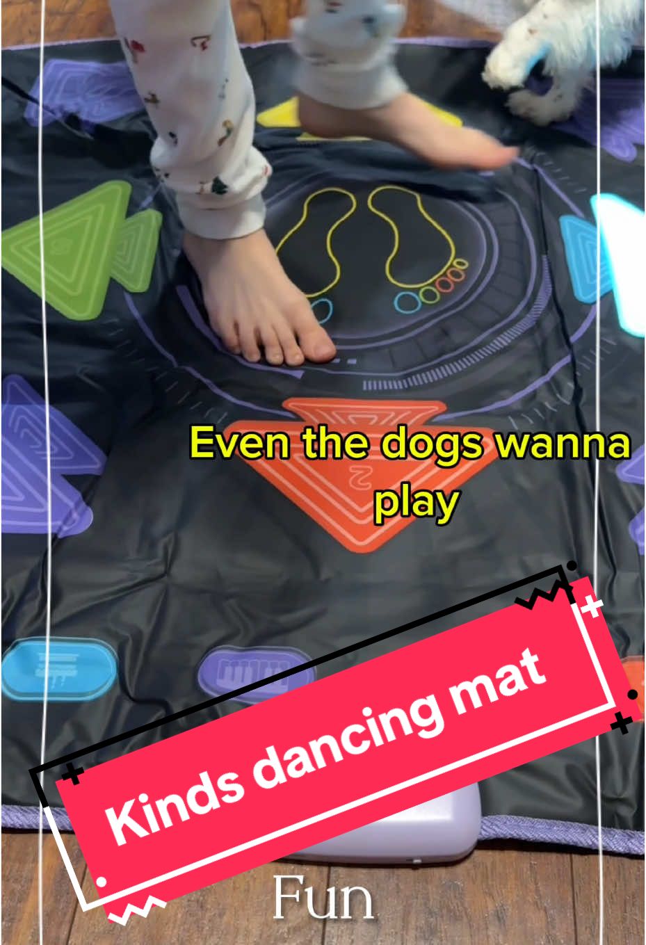 Kids rechargeable dancing mat.  So much fun and good exercise #toy #dance #dancingmat #rechargeabletoy #dancingmat #kidsexercises 