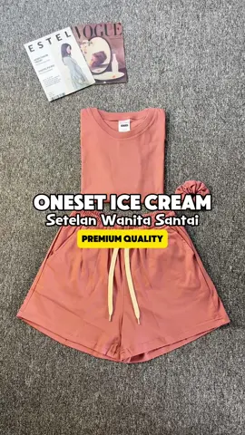 Rekomendasi Oneset Ice Cream kekinian, Premium Quality 🤩😍 #rekomendasioutfit #outfitideas #oneset #onesetwanita #setelan #setelanwanita #setelanwanitakekinian 