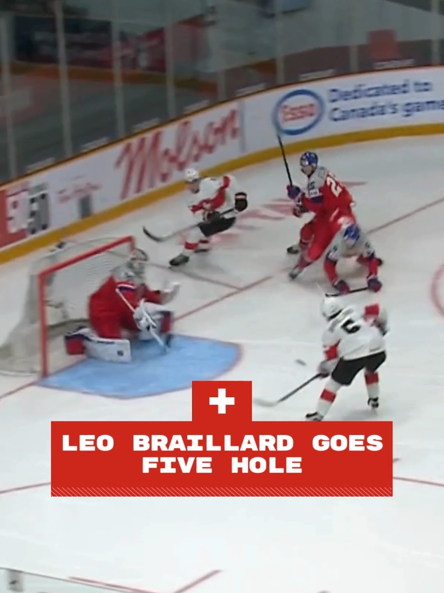 Endo Meier 👉Leo Braillard = 5️⃣hole  #WorldJuniors #CZESUI #IIHF #goal #icehockey 