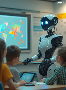 robot teacher teaching kids#robotics #artificialintelligence #technology #agi #ai #robots #jobsitehumor