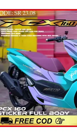 Stiker Decal Full Body Honda PCX 160 2021 2022 2023 2024 Decal Sticker PCX 160 Limited Edition Racing Gradasi Rainbow Bunglon Pelangi Kendaraan Motorcycle#decalpcx #stikerfullbodypcx #fyp #variasimotor