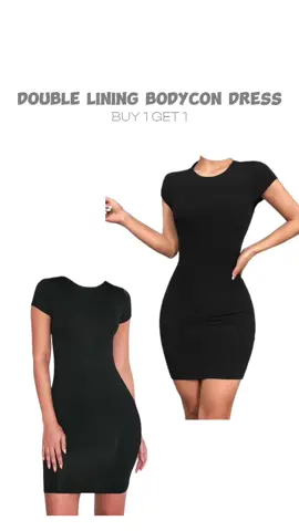 #fyp #doublelining #bodycon #dress #buy1take1 #minidress 