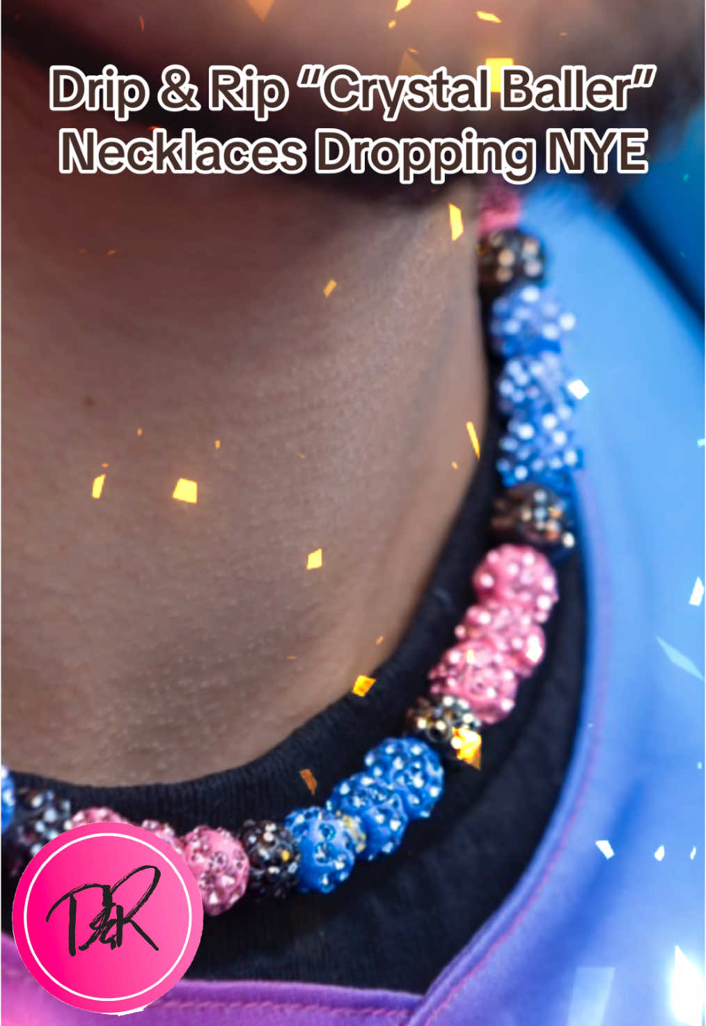 “Crystal Baller” Necklaces in Vice Vice Baby, Cotton Candy, Danger Zone, and Flags Colorways dropping New Year’s Eve! #lookasgoodasyouplay 
