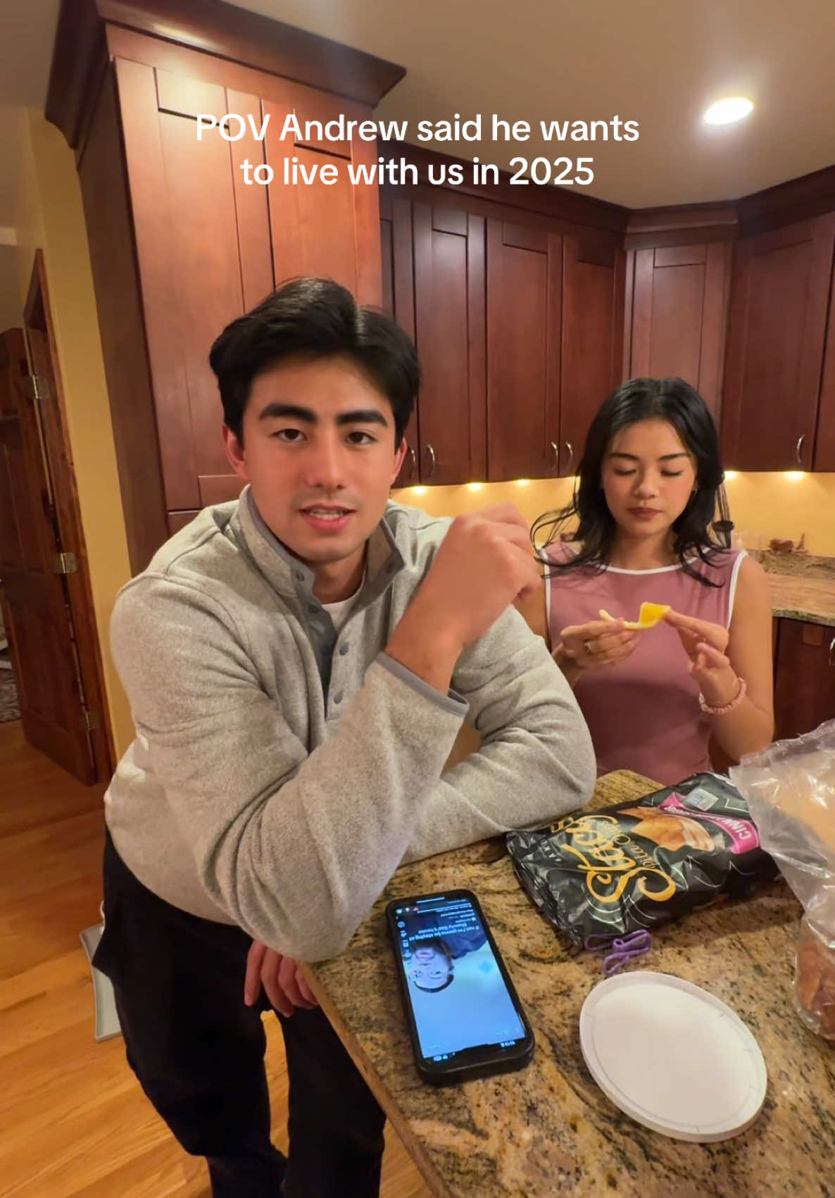 he's not coming to my house @Amber Alexander @Andrew @beautiful twin sisters 