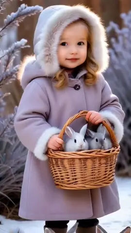 The cute girl dancing with rabbit🐰😍 #CuteAnimals #ai #fyp #foryuuuuuuuuuuuu #viral_videio #rabbitsoftiktok #babytiktok 