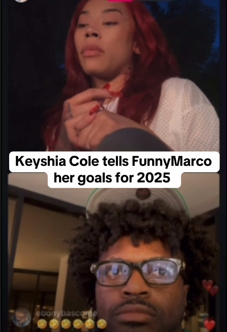 Keyshia Cole tells FunnyMarco her goals for 2025 #keyshiacole #funnymarco #2025 #2025future #newyear #newyears #goals #goals2025 #troll #trolling #funnyvideos #funny #instagram #instagramreels #instagramstories #instagramtips #instagramstory #instagramlive #iglive #ig #livestream #blowthisupforme #blowup #blowthisuptiktok #makemefamous #makethisviral #BlackTikTok #blackcreators #blackcommunity #blackcontentcreator #blackpeople #girls #rapper #singer #hilarious🤣😂 #pranks #prankster #pranking #fyp #fy #fypシ #fypシ゚viral #fyppppppppppppppppppppppp #fypdongggggggg #explorepage #youtube 