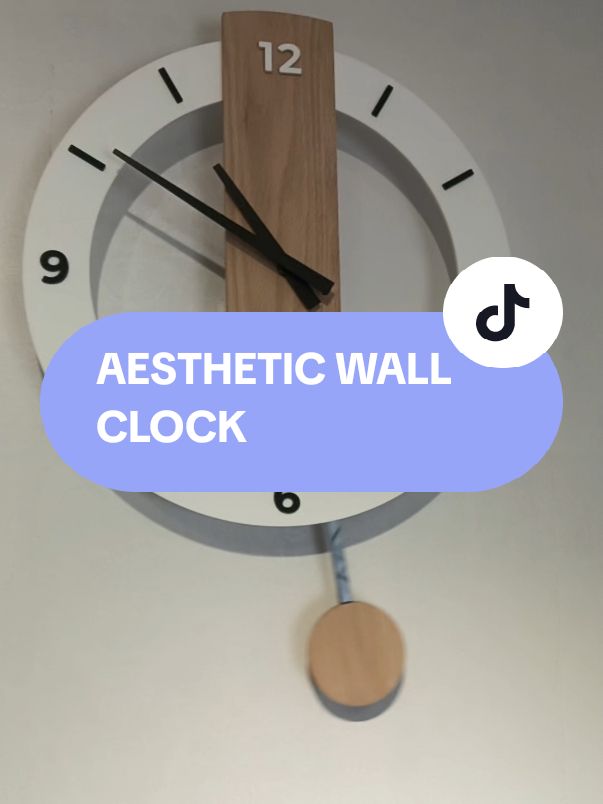 AESTHETIC WALL CLOCK  #wallclock #walldecoration #fyp #fypシ #fypシ゚viral #jamdinding #jam #jamestetik #pendulumclock 