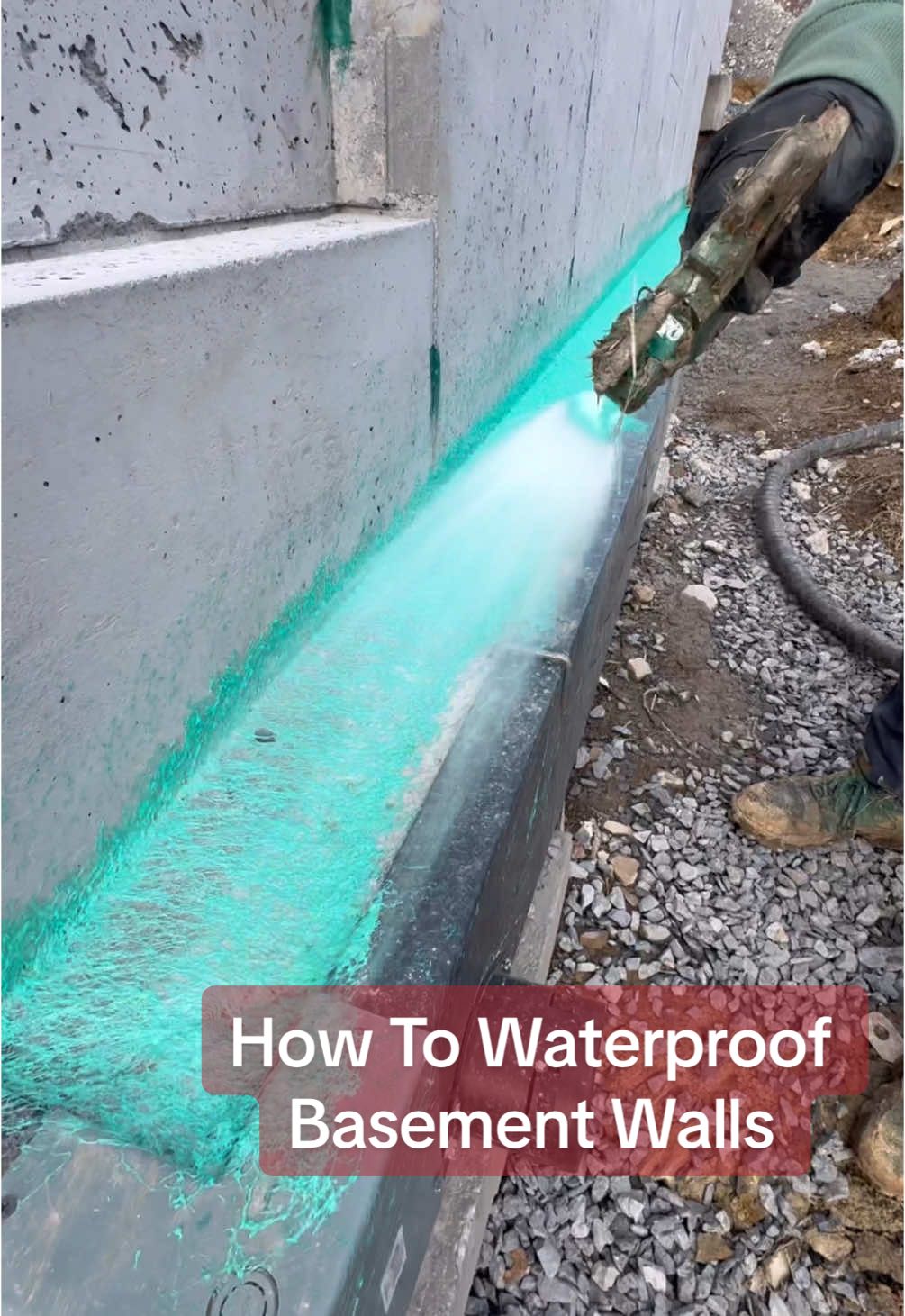 We used Rub-R-Wall to waterproof our Basement Walls #build #how #construction #DIY #contractor