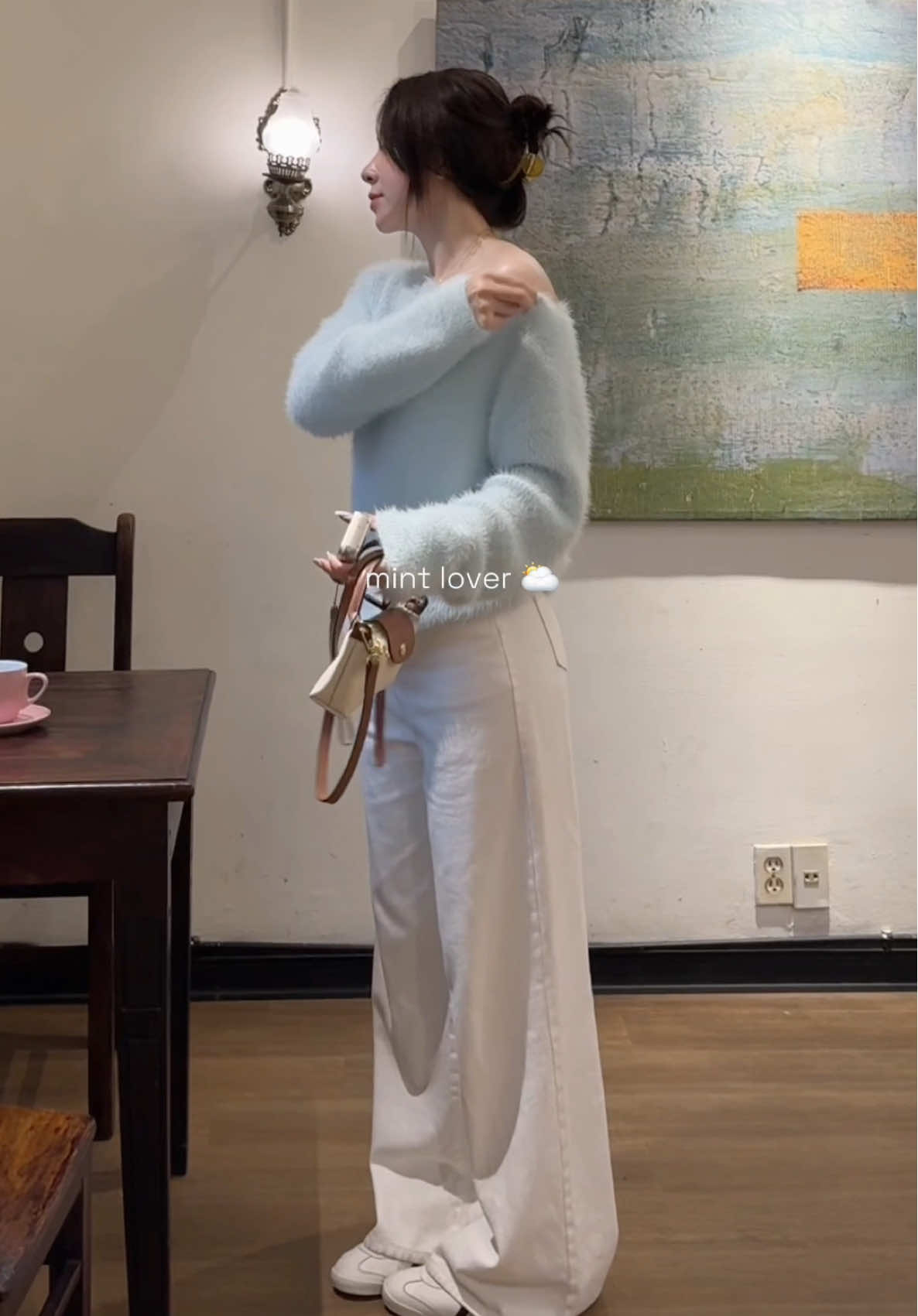 Cái màu mint mới nó xinhhhhhhhh ☁️🌦️✨🪿#setdoxinh #shoppinghaul #aolennu #aolen #dotet #quanjeans 