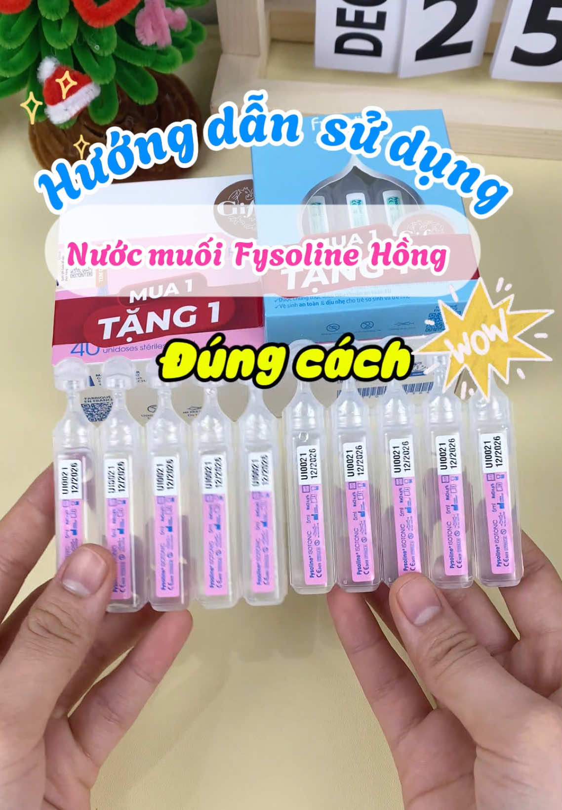 Hướng dẫn sử dụng nước muối Fysoline Hồng đúng cách #memiuchiuchiu #nuocmuoisinhlyphap #vesinhchobe #fysoline 
