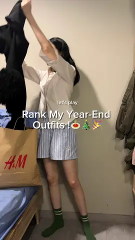 ranking aku: 1. NYE party, 2. Dinner with Boyfriend, 3. Family Gathering, 4. BBQ with friends (and all outfits from H&M!) #outfits #outfitinspo #holiday #newyear #fashion 