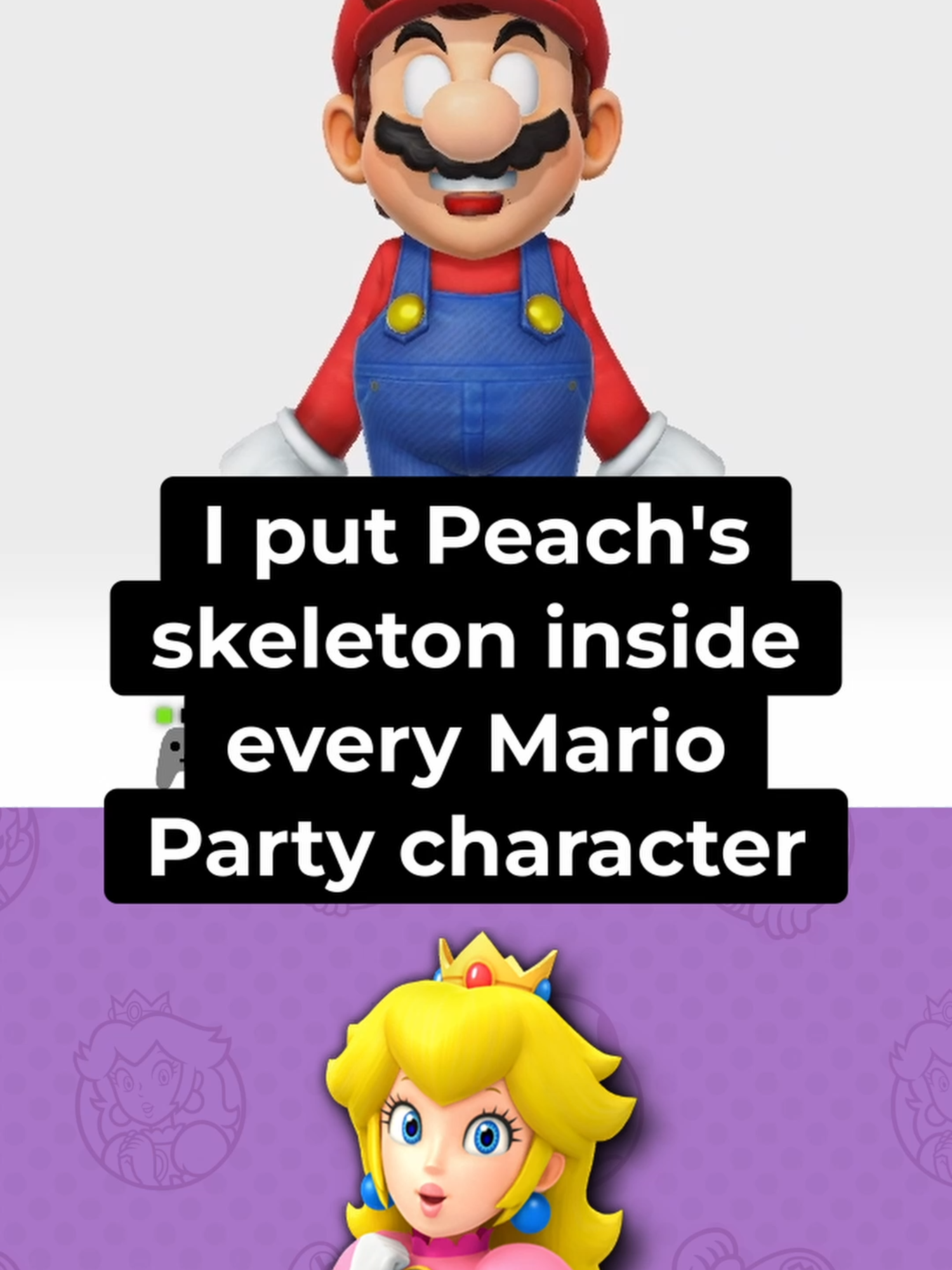I put Peach's skeleton inside every Mario Party character #marioparty #mariopartyjamboree #j0rts #jorts #peach #cursed