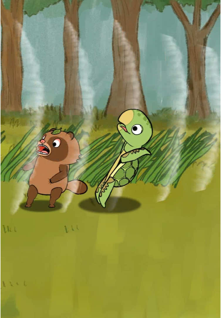 The bear's yelp is too frightening #animation #cartoon #turkey #funny 