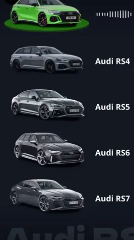 Which one is your favorite? 👌🏼 #audi #rs3 #rs4 #rs5 #rs6 #rs7 
