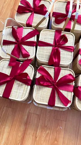 Set quà Tết giỏ mây tre #setquatethealthy #setquatet #setquatetgiotre #tet2025 