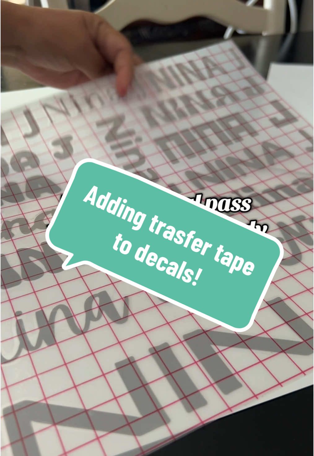 Custom name decal sheets are available! 😌  +I’ve found the transfer tape I use here on TikTok shop! 🎉 #transfertape #vinylprojects #vinylcrafts #customnamedecal #customorders #namedecals #SmallBusiness #shopsmall #craftersoftiktok 