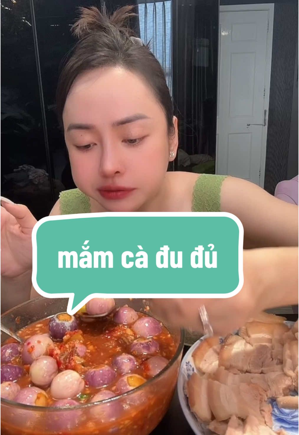Bữa cơm ngon lành cùng Hủ mắm Cà Pháo đu đủ 😜#xuhuong #mukbang #ancungtiktok 