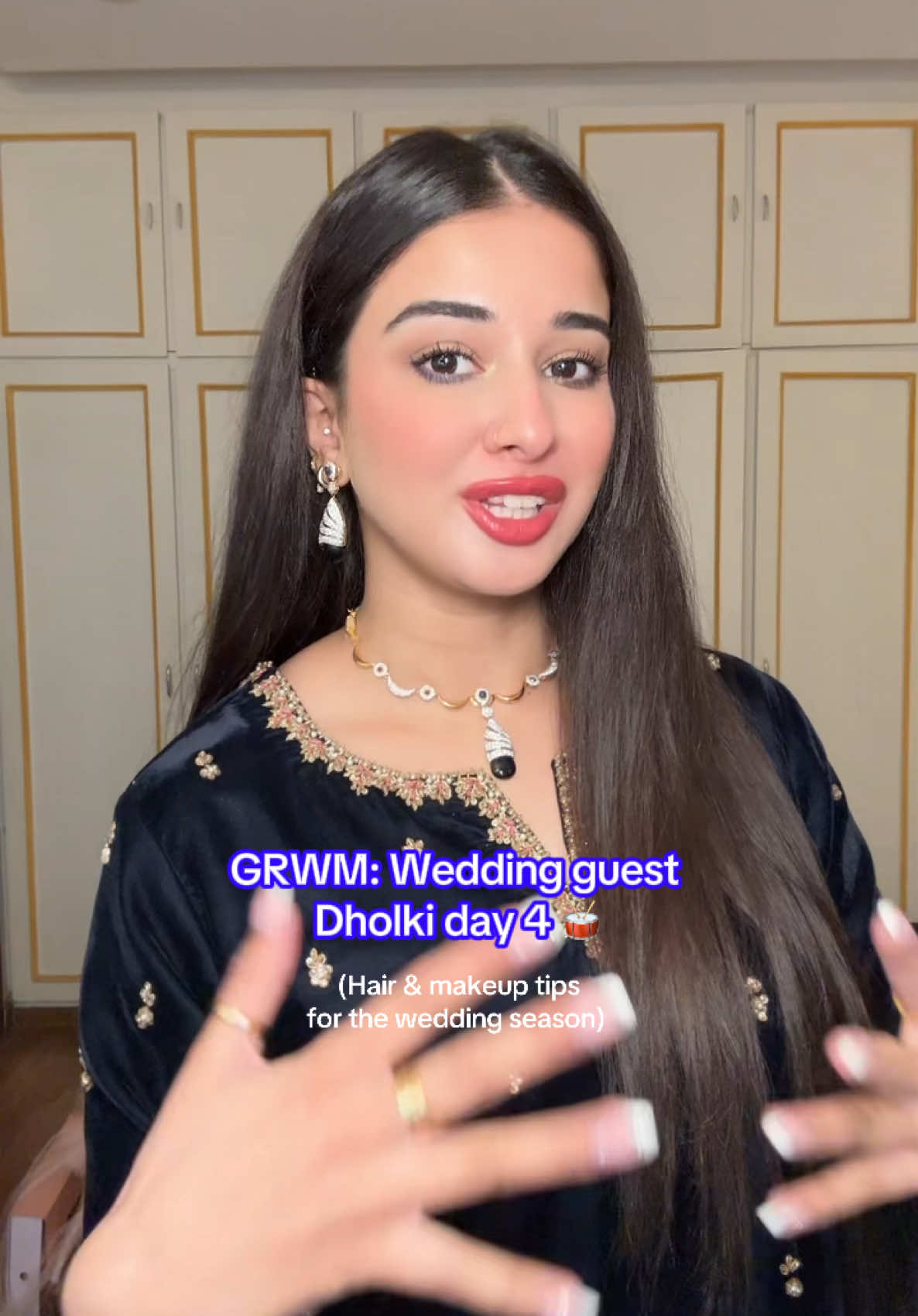 Pakistan wedding guest series: Dholki Day 4 + Hair & Makeup tips for the wedding season 🥁 • • • • • @Kaida.pk  @milkmakeup @sephoracanada @Saie @maccosmetics @Caudalie @rhode skin   @Rare Beauty  @NYX Professional Makeup @NYX Cosmetics Canada @Benefit Cosmetics @Charlotte Tilbury @RMS Beauty @L’Oréal Paris @K18 Hair @makeupbymario @NARS Cosmetics @Tower 28 Beauty @Huda Beauty @Kosas @Cider   #grwm #pakistaniwedding #desiwedding #pakistanitiktok #pakistanifashion #desioutfit #fyp #desigirl 