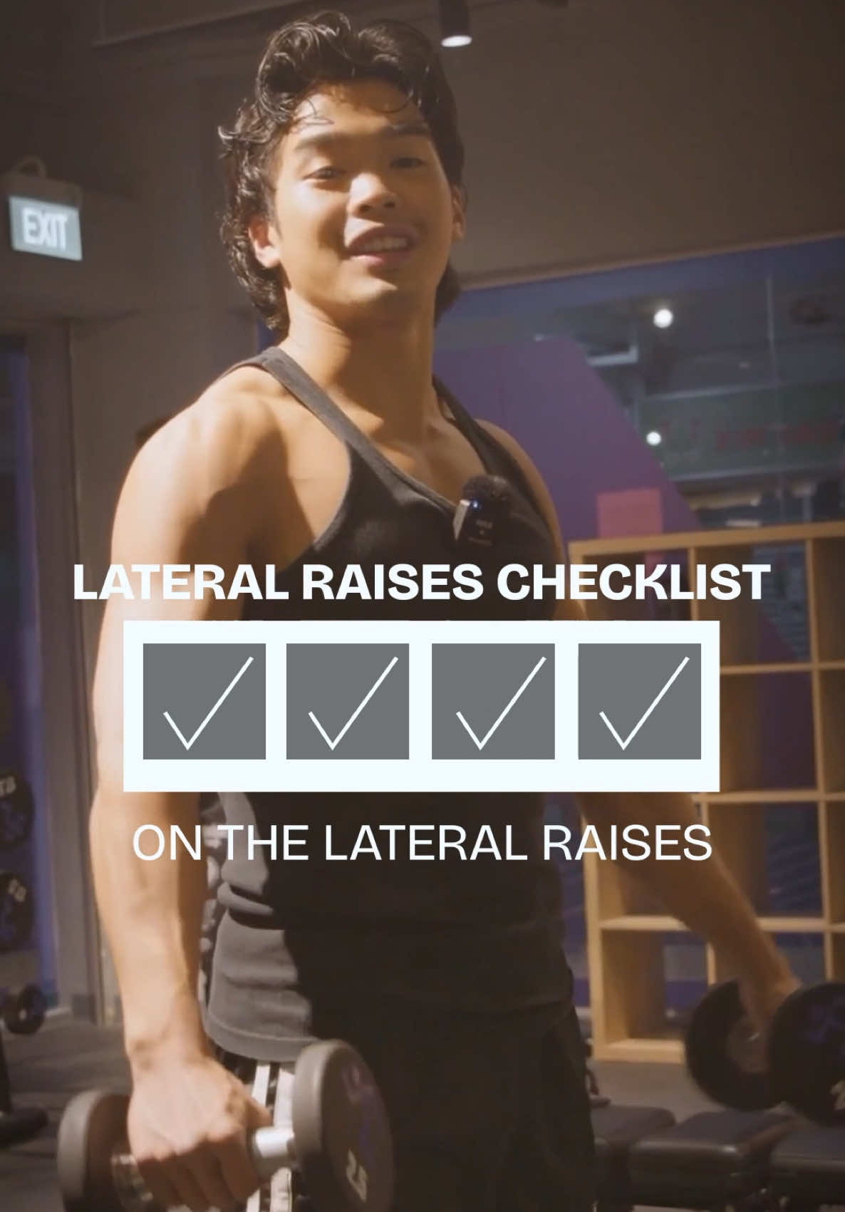 Save this and share it with a friend who wants boulder shoulders! ❤️💪🏻 Step 1: Setup Grab a pair of 2.5KG dumbbells. Stand tall with your feet shoulder-width apart, a slight bend in your knees, and your core braced. Let the dumbbells hang naturally at your sides with your arms locked out.” Step 2: Starting Position Lean forward slightly at the hips to better target the side delts. Keep shoulders down—avoid shrugging during the movement. Step 3: Raising the Dumbbells Lift the dumbbells outward slightly infront of you. Think about slowly sweeping out in a slight arc over 2 seconds until your arms are above your head. Stop if it hurts your shoulder joints.  Step 4: Controlled Tempo Lower the dumbbells back to the starting position over 2 seconds. Avoid letting gravity take over—control the weight on the way down. #education #Fitness #gym #lateralraises  #strength 